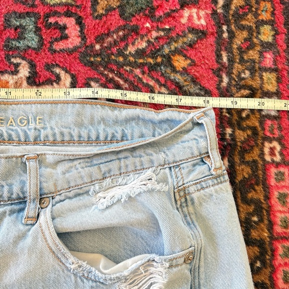 American Eagle Outfitters the low rise skater Light Blue Wide Leg Jeans size 14 - Picture 8 of 12